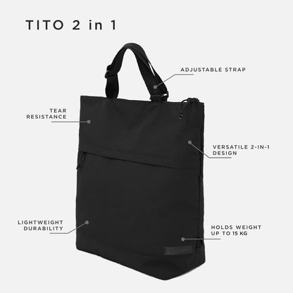 TAS TOTEBAG 2IN BACKPACK TITO